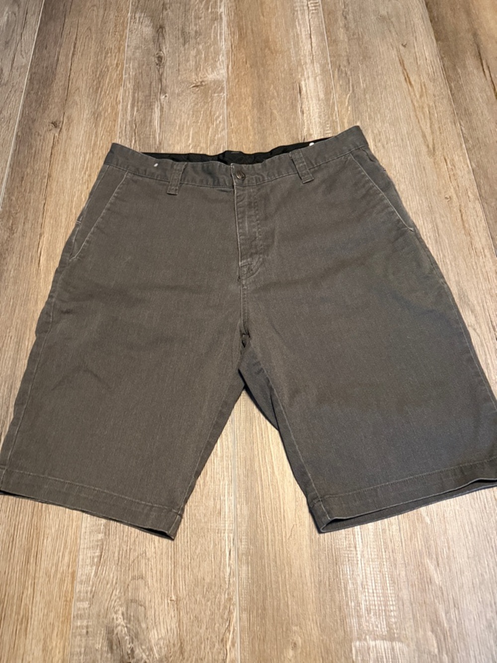 Volcom Men's Charcoal Flat Front Shorts